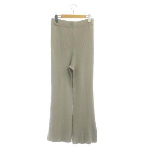 L'Appartement Slit Knit Pants フレアパンツ イージー リブ 36 グレージュ