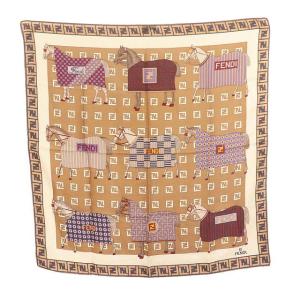 スカーフ ズッカ ホース シルク ベージュ