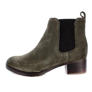 Clarks Mila Top ショートブーツ サイドゴア スエード 38 24cm カーキ
