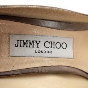 JIMMY CHOO パンプス チャンキーヒール スエード 38 ベージュ
