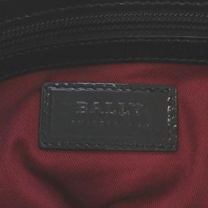 BALLY SWITZERLAND ハンドバッグ キャンバス エナメル 黒 ブラック