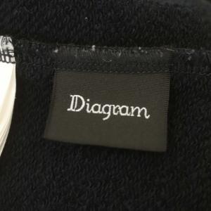 Diagram GRACE CONTINENTAL 21SS ハートロゴカットTOP トレーナー 長袖 プリント プルオーバー 36 ブラック