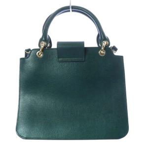 FURLA ベラ スモール サッチェル ハンドバッグ ショルダーバッグ 2way レザー グリーン