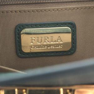 FURLA ベラ スモール サッチェル ハンドバッグ ショルダーバッグ 2way レザー グリーン