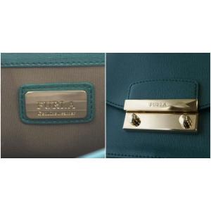 FURLA メトロポリス ショルダーバッグ ワンショルダー チェーン レザー グリーン