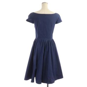 PRADA ワンピース ひざ丈 ジップアップ フロントジップ 半袖 36 ネイビー