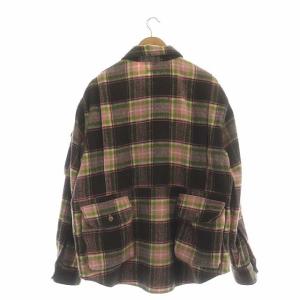 Engineered Garments シャツジャケット 長袖 M ピンク ブラウン グリーン