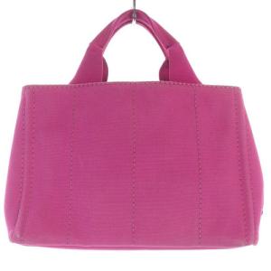 PRADA BN2439 カナパ ミニ ハンドバッグ キャンバス ピンク