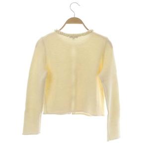 TOCCA パール装飾 ニット カーディガン ウール XS アイボリー