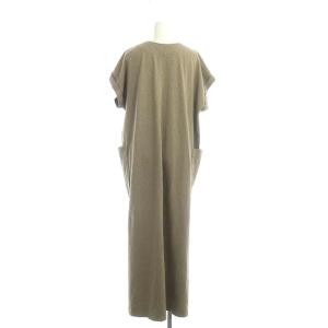 Ron Herman 22SS Uneven Yarn V Neck Dress ワンピース ロング 半袖 Vネック S カーキ