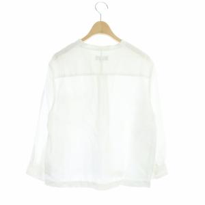 MARGARET HOWELL SHIRTING LINEN II NO COLLAR SHIRTS シャツ 七分袖 2 ホワイト