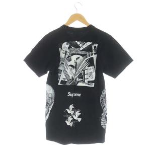 Supreme 17SS M.C. Escher Collage Tee Tシャツ 半袖 S ブラック ホワイト