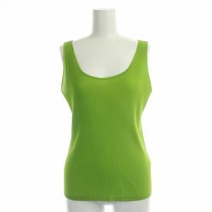 イッセイミヤケ プリーツノースリーブブラウス トップス カットソー 03 黄緑 イエローグリーン