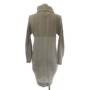 PLEATS PLEASE ISSEY MIYAKE イッセイミヤケ プリーツバイカラーロングカーディガン 長袖 3 グレー