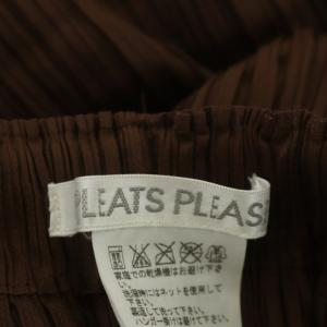 PLEATS PLEASE ISSEY MIYAKE ウエーブプリーツショートパンツ イージー 3 ブラウン