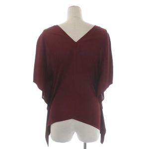PLEATS PLEASE ISSEY MIYAKE イッセイミヤケ ブラウス プリーツ イレギュラーヘム 半袖 3 ボルドー