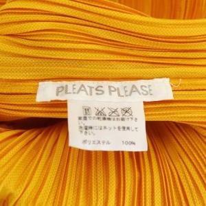 PLEATS PLEASE ISSEY MIYAKE プリーツノースリーブワンピース 膝丈 コクーン 4 マスタード