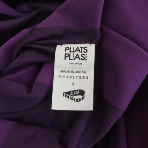 PLEATS PLEASE ISSEY MIYAKE イッセイミヤケ A-POC デザインチュニックワンピース ミニ 半袖 3 紫 パープル