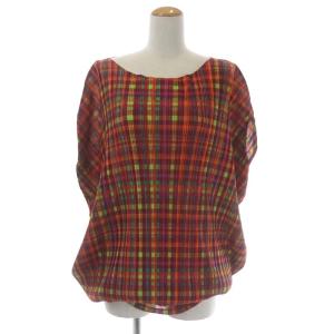 チュニック プリーツ チェック マルチカラー