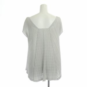 PLEATS PLEASE ISSEY MIYAKE イッセイミヤケ プリーツ変形ブラウス トップス カットソー フレンチスリーブ 4 ライトグレー
