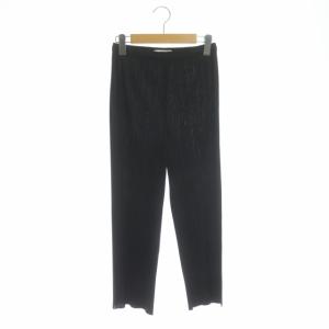 プリーツテーパードパンツ クロップド 4 ブラック