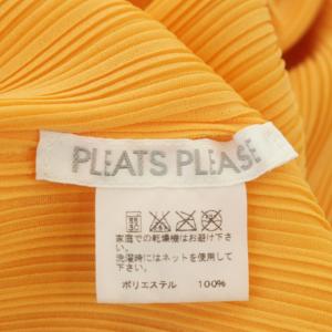 PLEATS PLEASE ISSEY MIYAKE クルーネックブラウス トップス カットソー 長袖 3 オレンジ