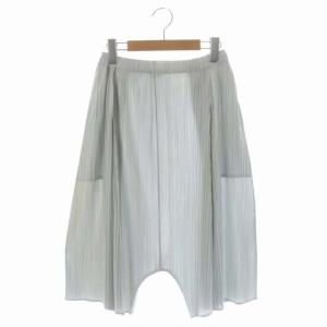 イッセイミヤケ プリーツサルエルハーフパンツ イージー 5 ライトグレー