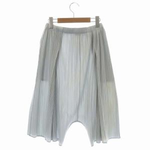 PLEATS PLEASE ISSEY MIYAKE イッセイミヤケ プリーツサルエルハーフパンツ イージー 5 ライトグレー
