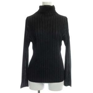 イッセイミヤケ プリーツハイネックブラウス トップス カットソー 長袖 3 チャコールグレー