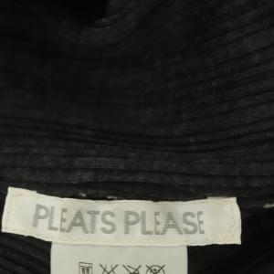 PLEATS PLEASE ISSEY MIYAKE イッセイミヤケ プリーツハイネックブラウス トップス カットソー 長袖 3 チャコールグレー