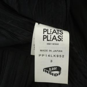 PLEATS PLEASE ISSEY MIYAKE イッセイミヤケ A-POC ハイネックケーブルブラウス トップス カットソー フレンチスリーブ 3 黒 ブラック