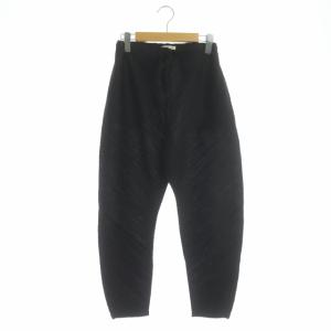 プリーツパンツ テーパード 3 黒