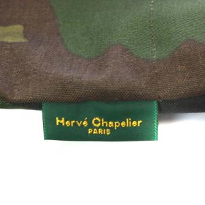 Hervé Chapelier ショルダーバッグ 舟型 ナイロン カモフラージュ 迷彩 ナイロン L カーキ