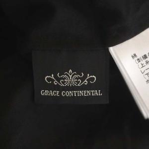 GRACE CONTINENTAL 22SS ドビー刺繍ロングワンピース ノースリーブ 36 黒 マルチカラー ブラック