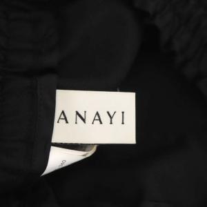 ANAYI 20AW ギャバストレッチドロストパンツ テーパード イージー 34 ブラック