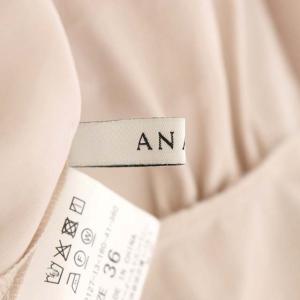 ANAYI 21AW コンパクトコットンギャザーソデ ブラウス シャツ 前開き 長袖 36 ピンクベージュ