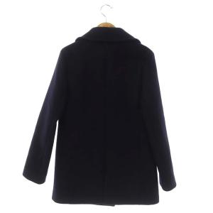 ANAYI 21AW スーパー140リバーメルトンPコート 金ボタン 36 ネイビー