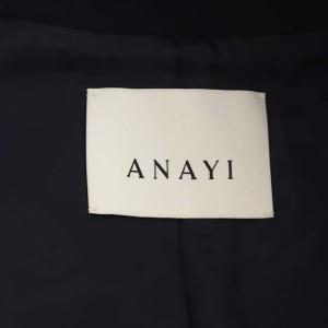 ANAYI 21AW スーパー140リバーメルトンPコート 金ボタン 36 ネイビー