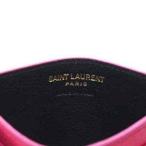 SAINT LAURENT PARIS カードケース パスケース カサンドラ レザー ピンク 423291