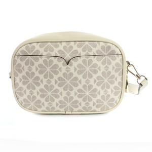kate spade new york 22SS スペードフラワー カメラバッグ ショルダー レザー オフホワイト PXR00075