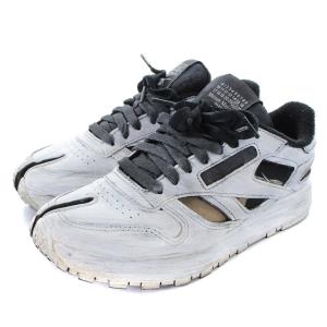 Maison Margiela S58WS0204 Reebok 21AW クラシックレザー タビ 24cm ブラック グレー
