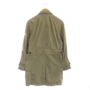TATRAS ミドル丈 ナイロンコート ステンカラーコート スプリングコート 比翼ボタン 02 カーキベージュ