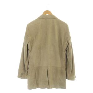 Ermenegildo Zegna レザー 2B テーラードジャケット 総裏地 46 ベージュ