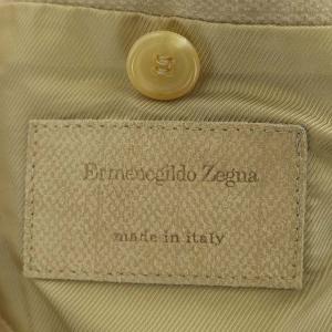 Ermenegildo Zegna レザー 2B テーラードジャケット 総裏地 46 ベージュ
