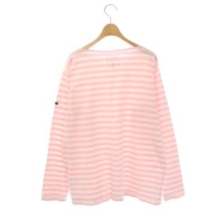 agnes b. ADAM ET ROPE別注 ロングスリーブボーダーTシャツ 長袖 L ピンク ホワイト