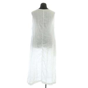 nest Robe リネンタンクワンピース ロング ノースリーブ Aライン F ホワイト
