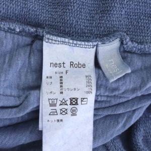 nest Robe UpcycleLino 裏毛バックリボンチュニック トレーナー スウェット 長袖 F 青 ブルー