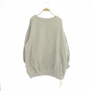 UpcycleLino 裏毛 ルーズプルオーバー トレーナー スウェット 長袖 F ベージュ