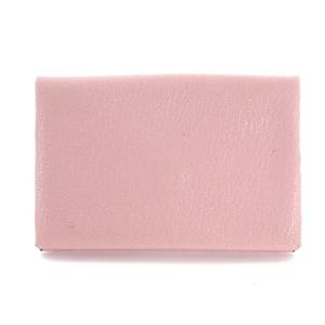 カルヴィ カードケース ローズサクラ T刻印 レザー ピンク