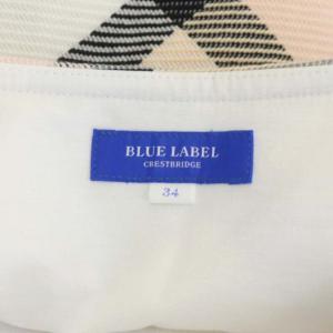 BLUE LABEL CRESTBRIDGE チェック柄スカート タック ミニ 台形 34 マルチカラー
